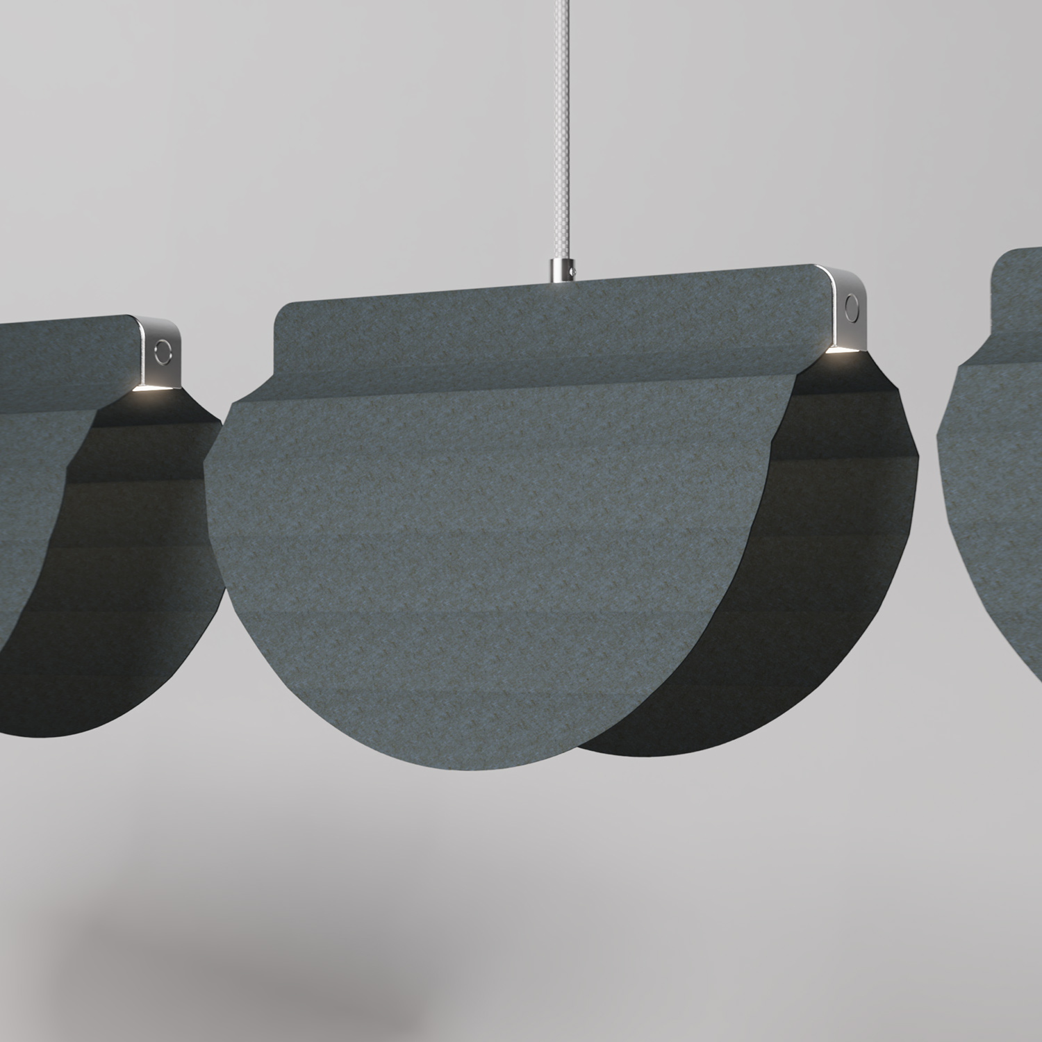 Rendering - PULP as a blue-colored pendant light